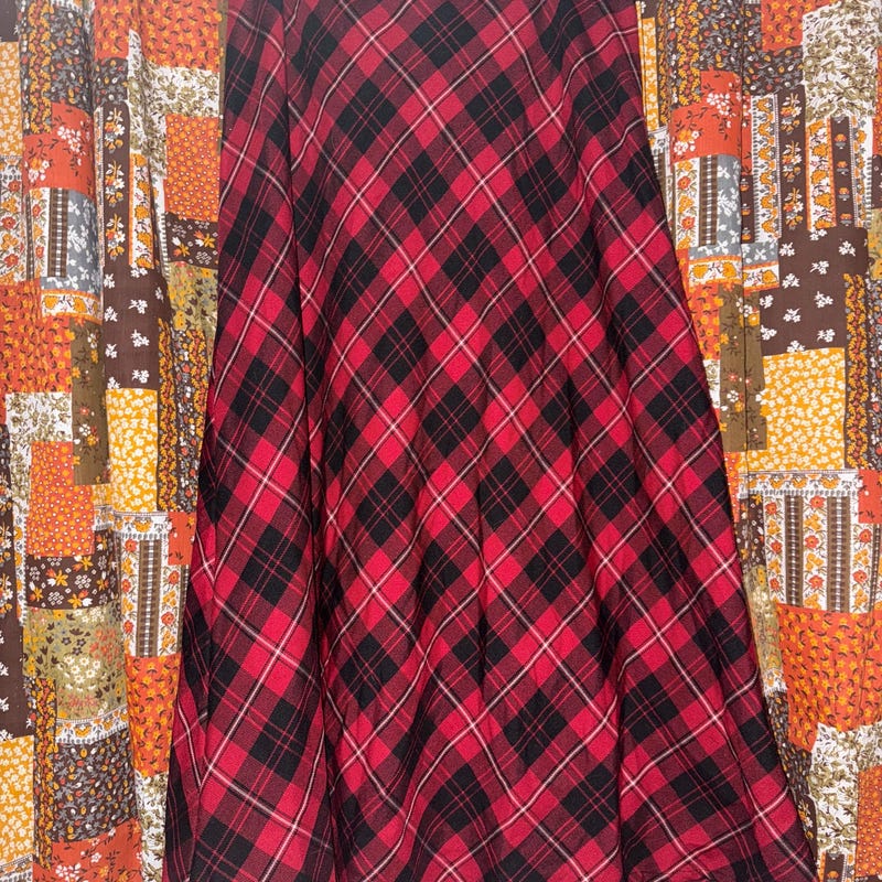 Grunge Plaid Revival Skirt
