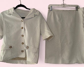 1960s diamond Fred Lief skirt suit