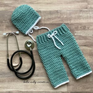 Newborn Scrubs, Nurse, Doctor, Veterinarian, Vet Tech, Baby Shower Gift, Photo Prop, Gender Neutral - Made to Order