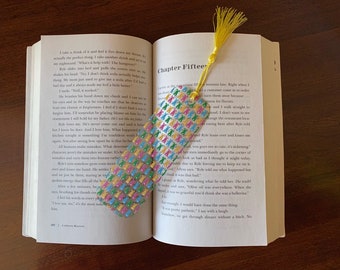 Easter Themed (set of 4) Flexible Acrylic Bookmarks with Tassels; Rabbits; Gnomes; Bunnies; Easter Eggs; Reading; Support Animal Rescue