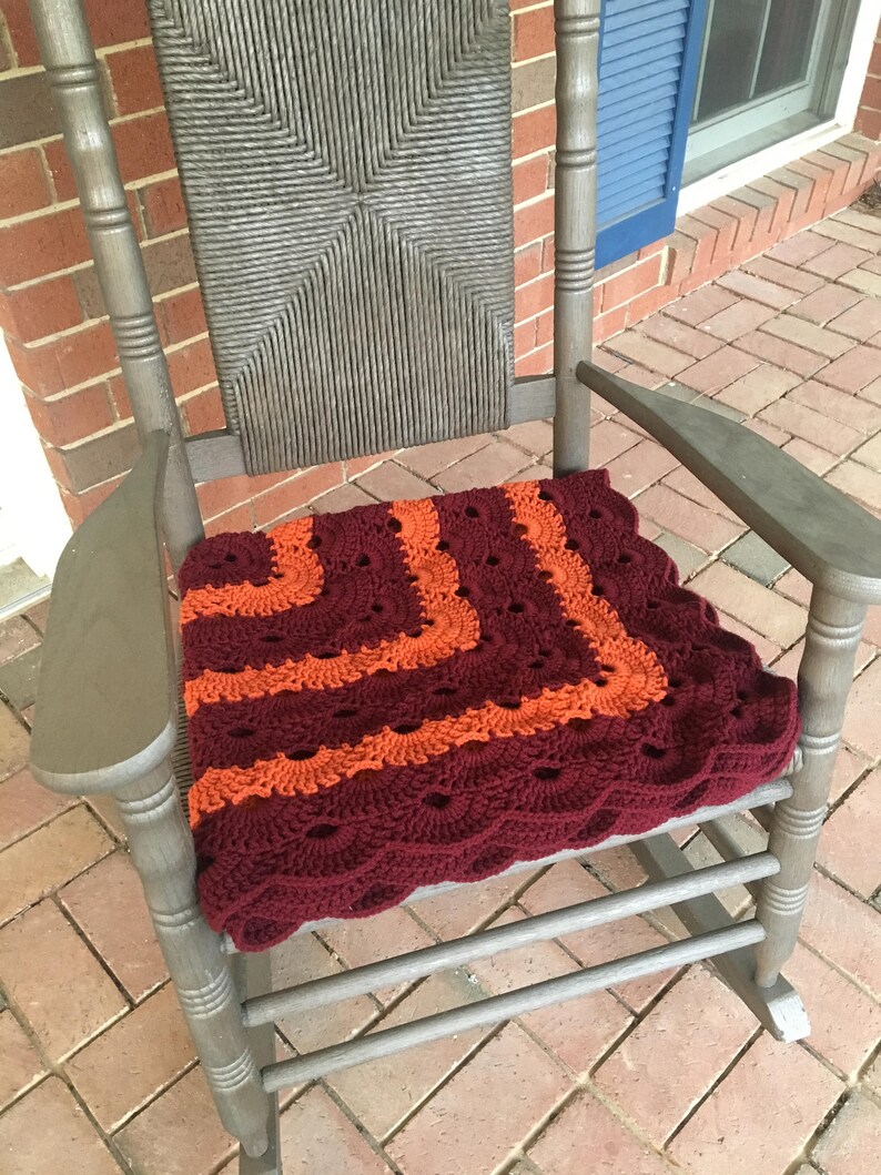 MaroonOrange MADE TO ORDER Crochet Virus Baby Blanket