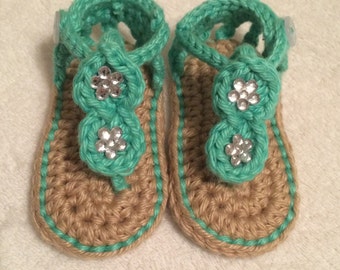 Crochet Baby Seaside Sandals - Made to Order