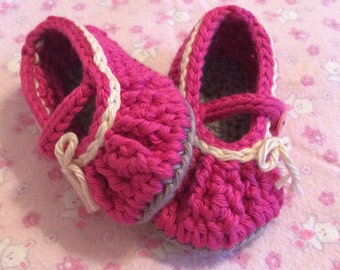 Crochet Mary Jane shoes, Infant/Toddler - Made to Order