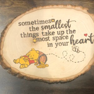 Winnie the Pooh inspired wood burning art.