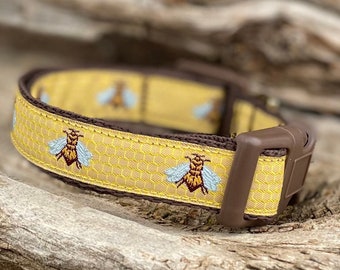 Bumble Bee Dog Collar - Dog Collar - Bee Dog Collars - Dog Collar - Springtime Dog Collars - Honey Bee Dog Collar - Yellow Dog Collars
