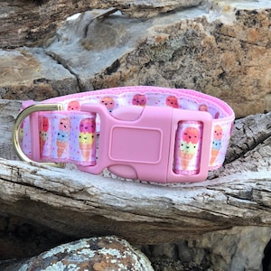 Ice Cream Cone Dog Collar - Birthday Dog Collar - Cute Dog Collar - Pink Dog Collars - Fun Dog Collars - Fancy Dog Collars
