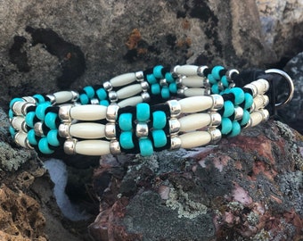 Turquoise Dog Collars - Beaded Dog Collars - Native American Dog Collars - Durable Dog Collars - Unique Dog Collars - Cute Dog Collars