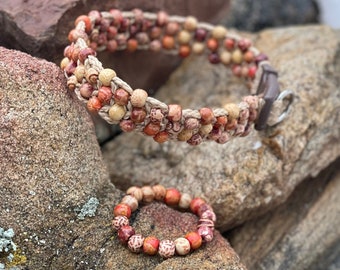 Boho Bracelet - African Dog Collar - Hippie Dog Collar - Tribal Dog Collar -Boho Dog Collar - Natural Dog Collar - Hemp Dog Collar - Boho