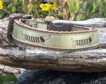 Dachshund Dog Collar - Weiner Dog Collars - Doxie Collars - Small Dog Collar - Adjustable Dog Collar - Dachshund Gifts - Gifts for Pet Lover