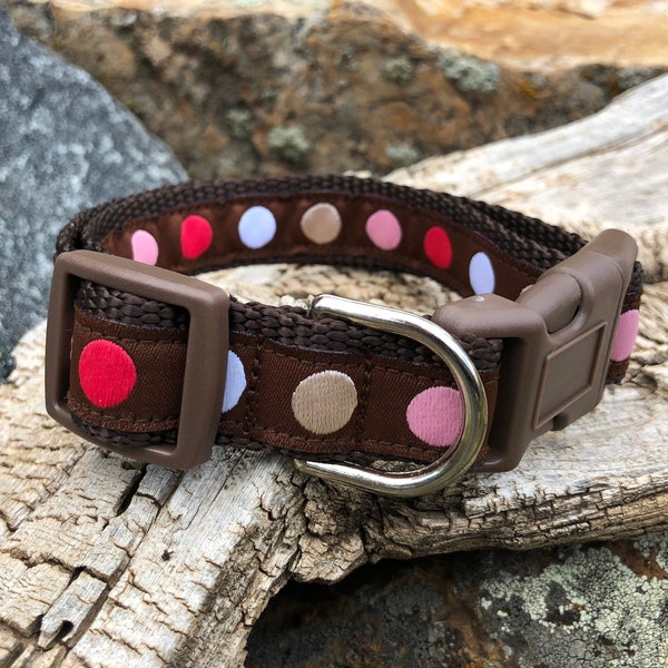 Pink Polka Dot Dog Collar - Polka Dot Dog Collar - Polka Dots - Polka Dots - Sassy Dog Collars - Fun Dog Collars - Durable Dog Collars