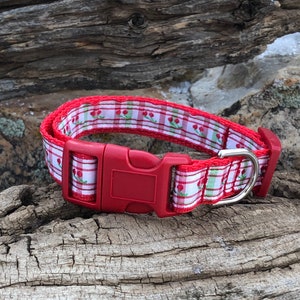 Cherry Dog Collar - Cherries - Cherry Print Design - Cherry Gifts - Red Dog Collars - Red & White Dog Collars - Vintage Dog Collars  - Pets