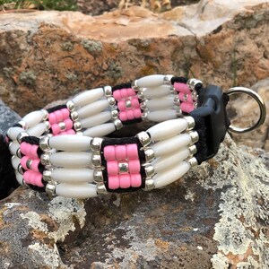 Pink Beaded Dog Collars - Custom Beaded Dog Collars - Beaded Dog Collars - Large Dog Collars - Dog Collars - Unique Dog Collars - Dog Lover