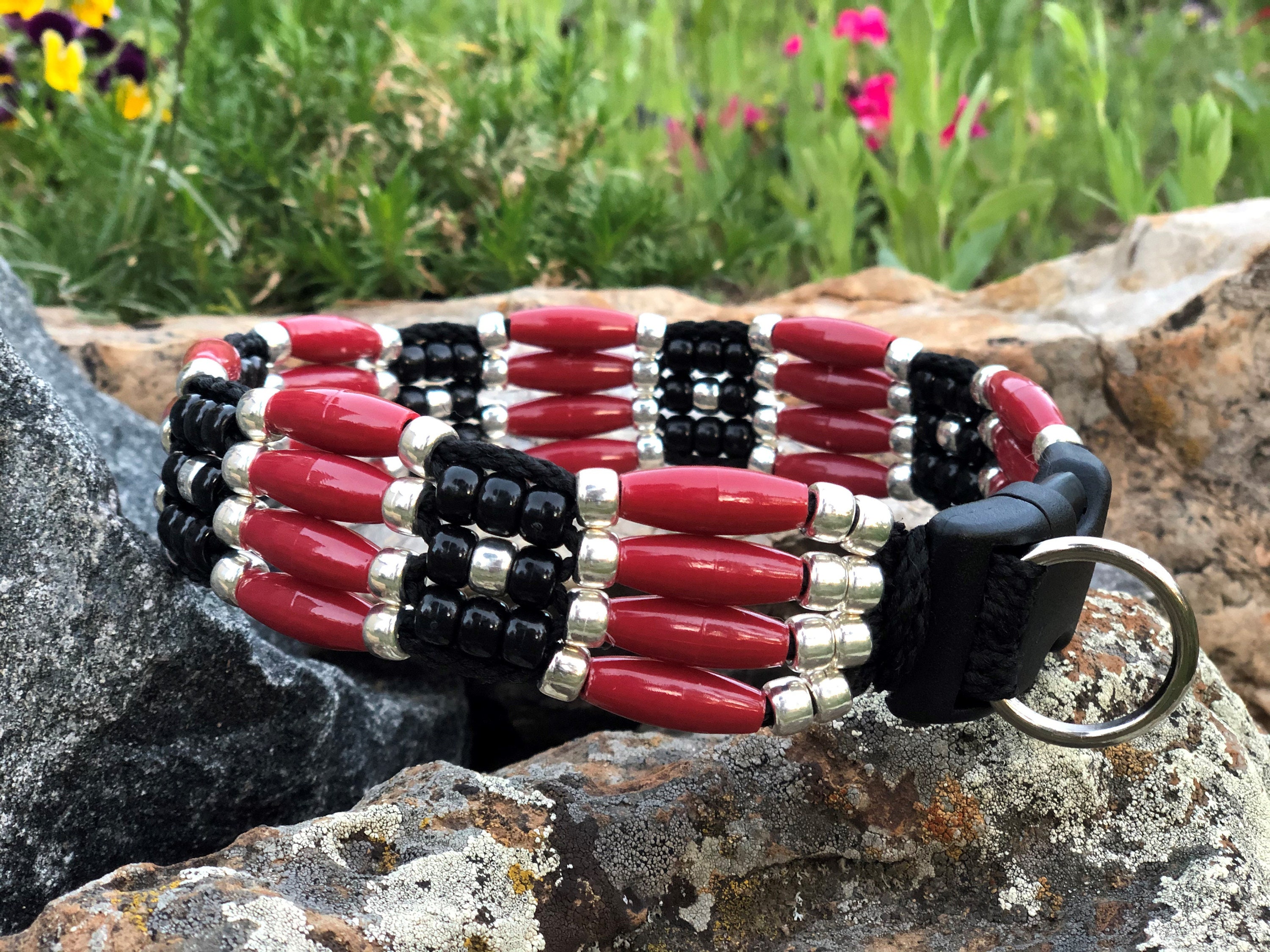 Indian Beaded Dog Collar Native American Dog Collars Large Etsy