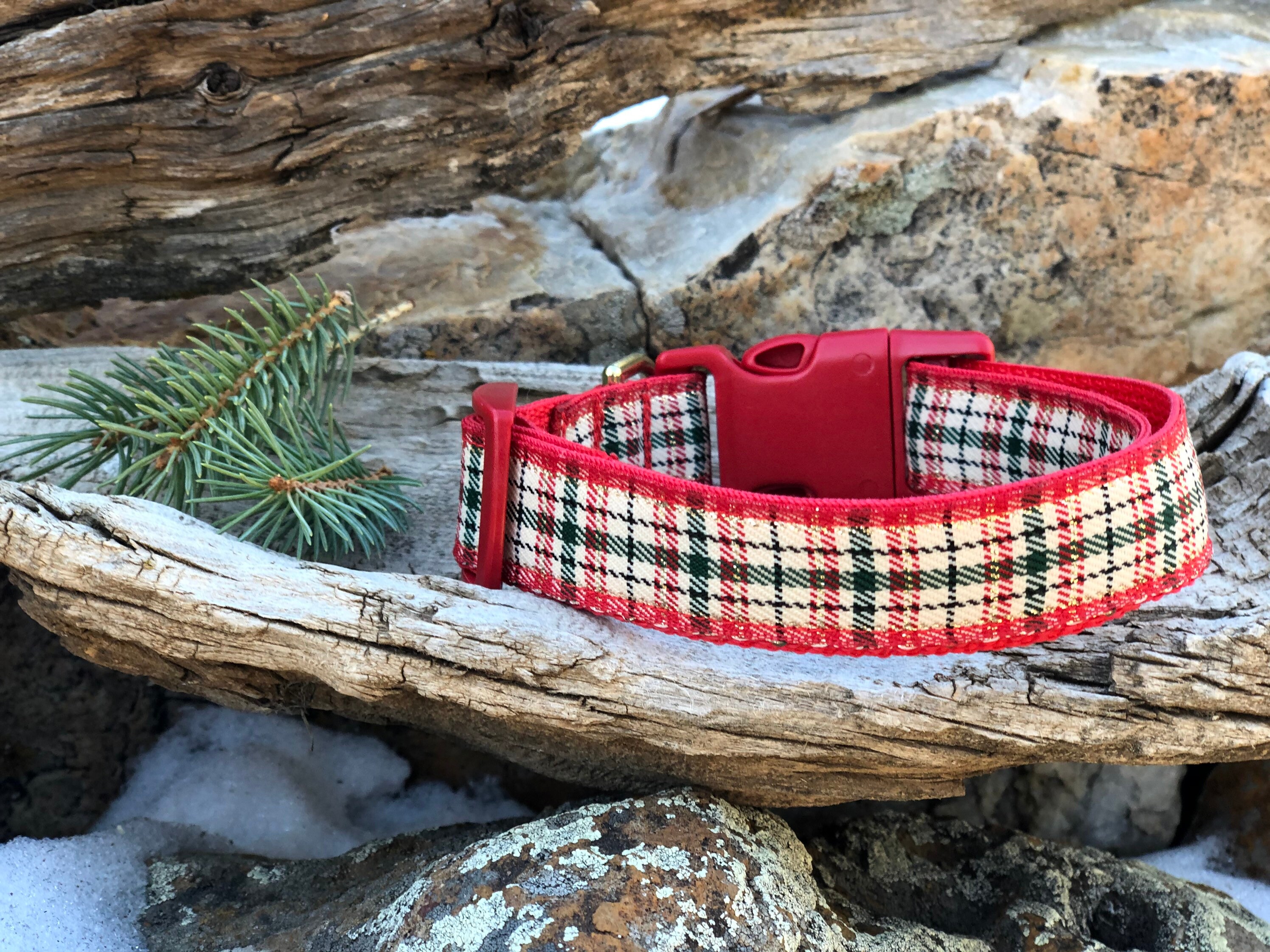 Christmas Plaid Dog Collar Plaid Dog Collars Christmas Dog Etsy Australia