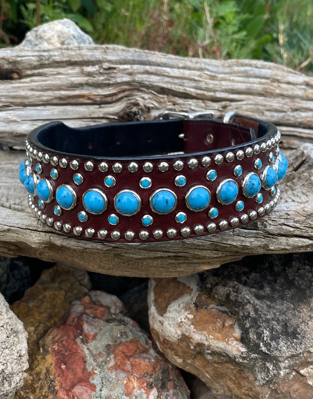 Jumbo Turquoise Dog Collar Turquoise Dog Collar Native American Dog
