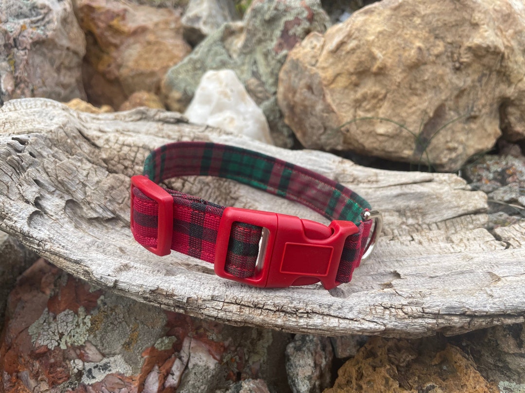Christmas Plaid Dog Collar Christmas Dog Collars Christmas Collars