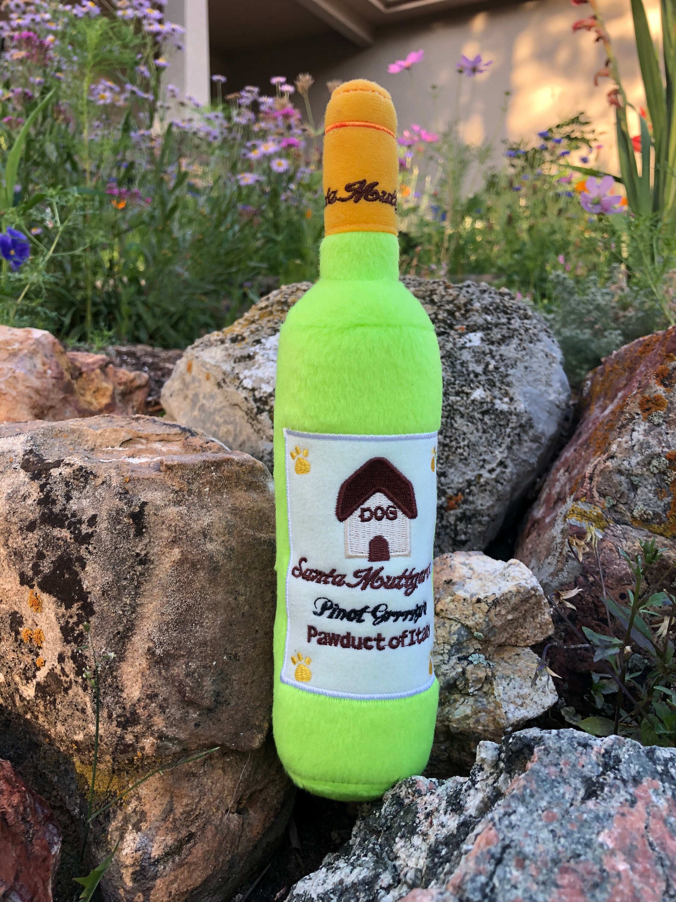 Santa Muttgarita perro juguete botella de vino perro juguete Etsy
