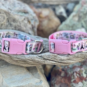 Poodle Dog Collar - Parisian Dog Collar - Mon Petit Chou - French Dog Collar - Cest la Vie - Pastel Dog Collar - Eiffel Tower Gifts