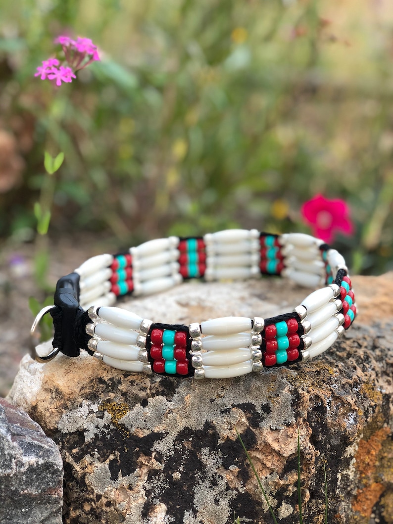 Native American Dog Collars Beaded Dog Collars Southwest Etsy