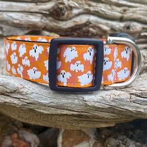Ghost Dog Collar - Halloween Dog Collar - Scary Ghost Dog Collar - Ghoulish Dog Collar - Fall Dog Collar - Halloween Gifts - Halloween