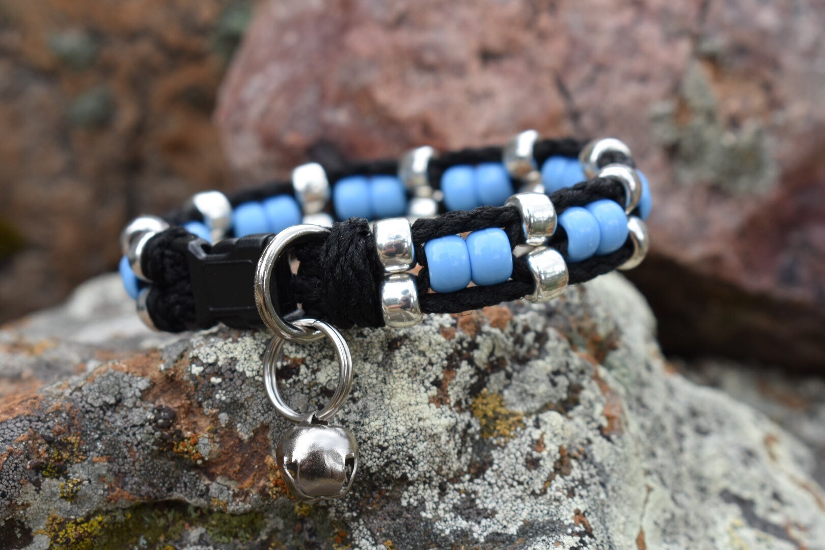 Blue Beaded Cat Collar Beaded Cat Collars Cute Cat Collars Etsy