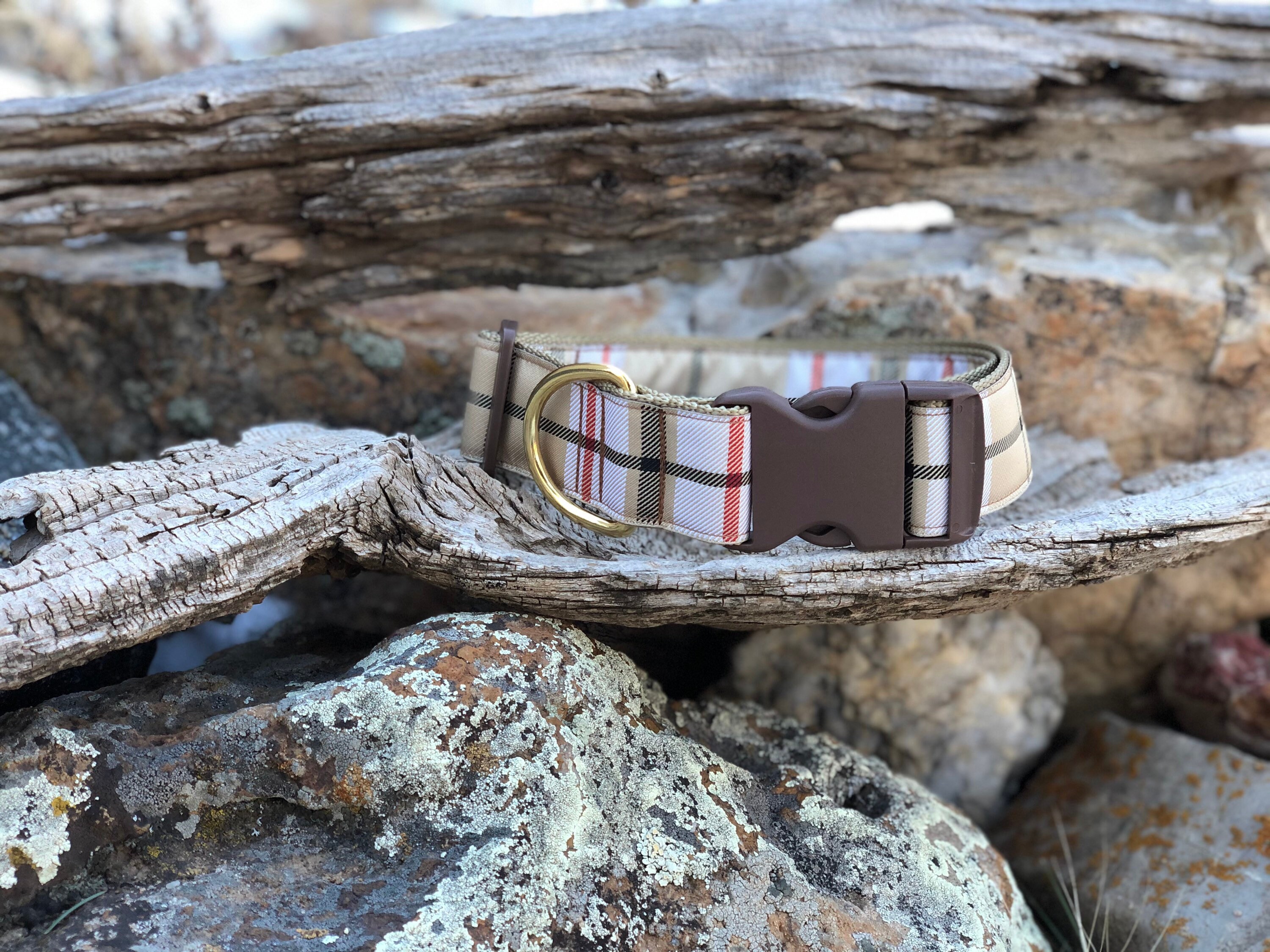 Giant Breed Dog Collars Plaid Dog Collar Large Breed Dog Etsy