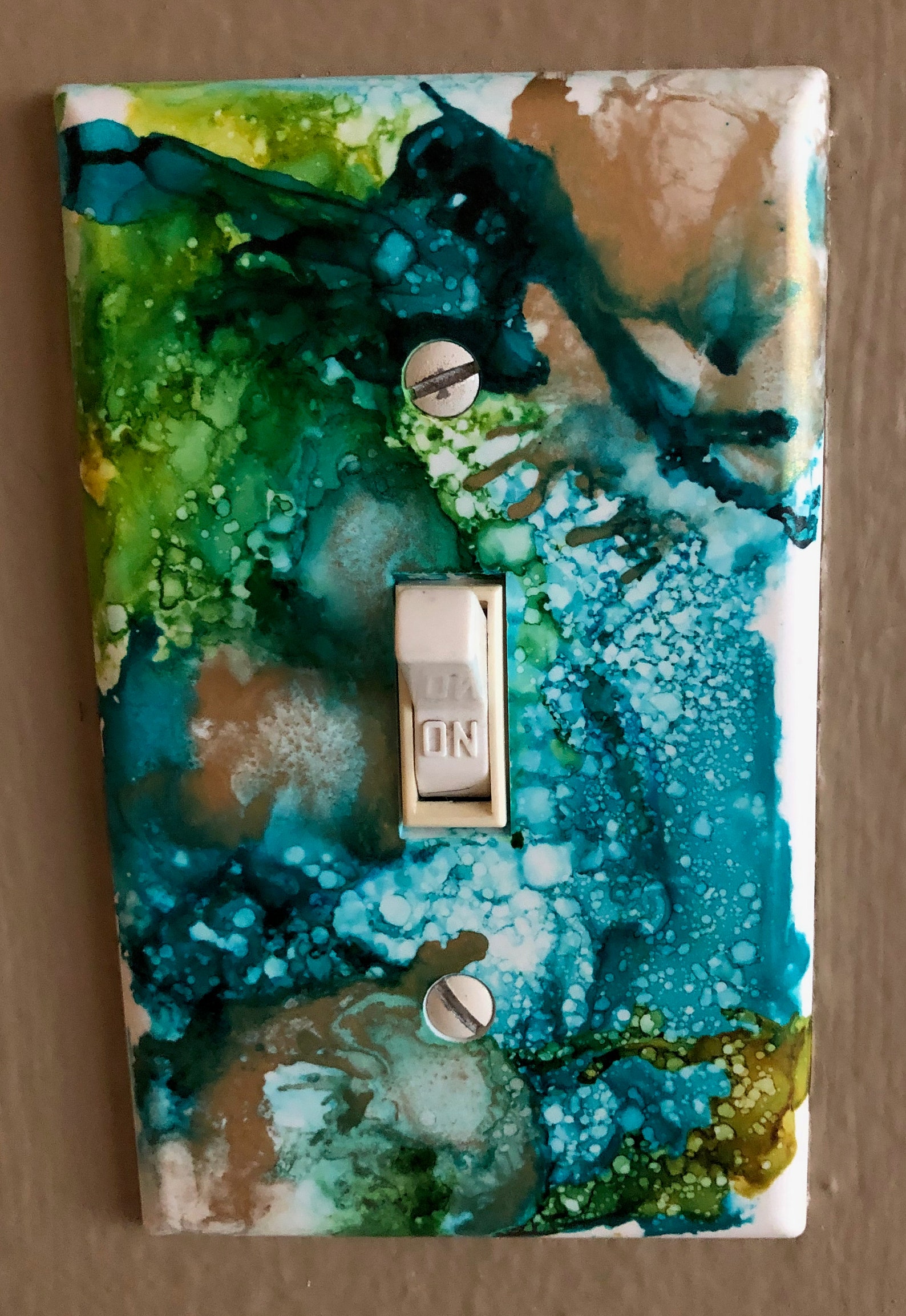 Painted Wall Switch Plate Etsy