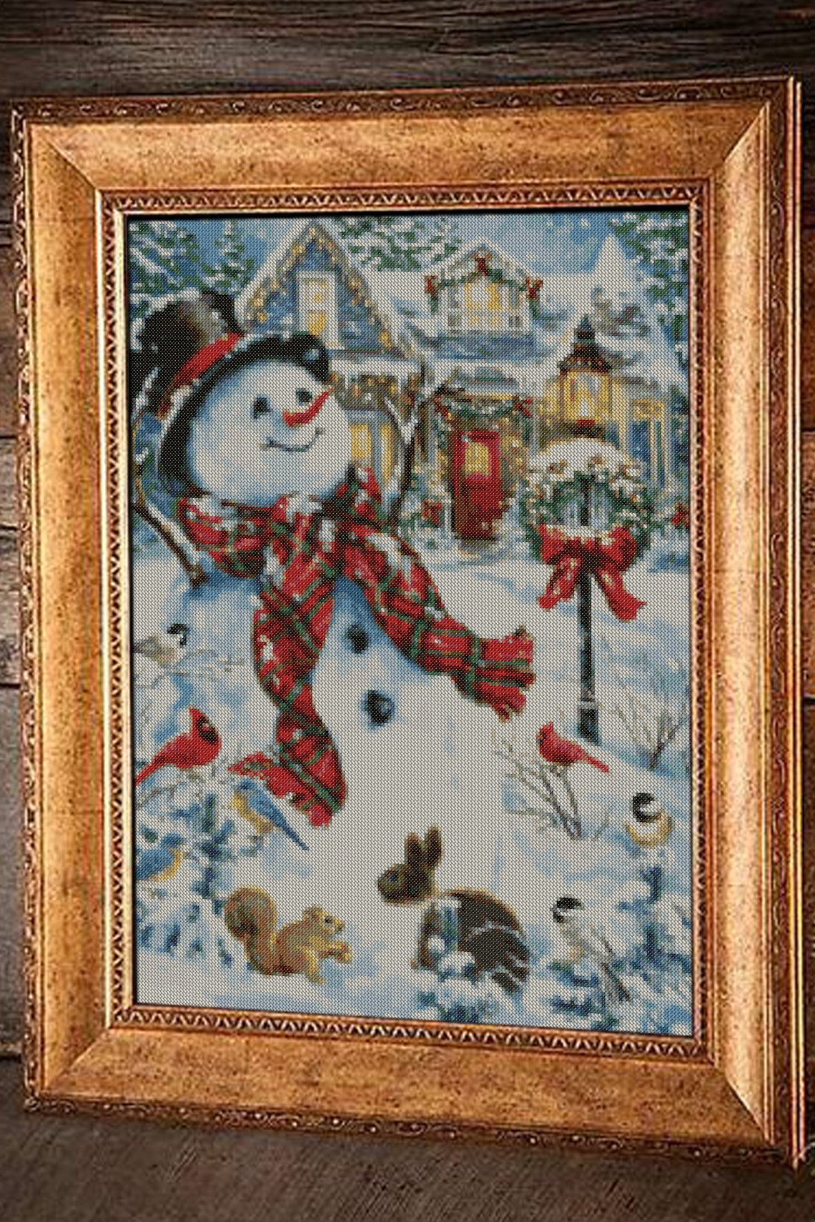 Snowman Advanced Counted Cross Stitch Patterns for Mobile Etsy