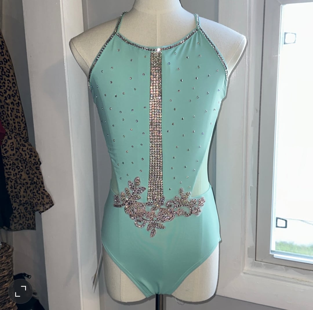 mint green lyrical dress Child Large Lyrical Dress Mint Green, Ice Skating Dress,