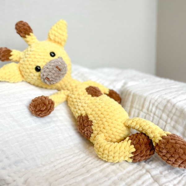 Large Floppy Giraffe Plushie - Amigurumi Crochet, Handmade Stuff Animal, Toy, Gift for Kids, Grandkids, Christmas, Birthday Gift