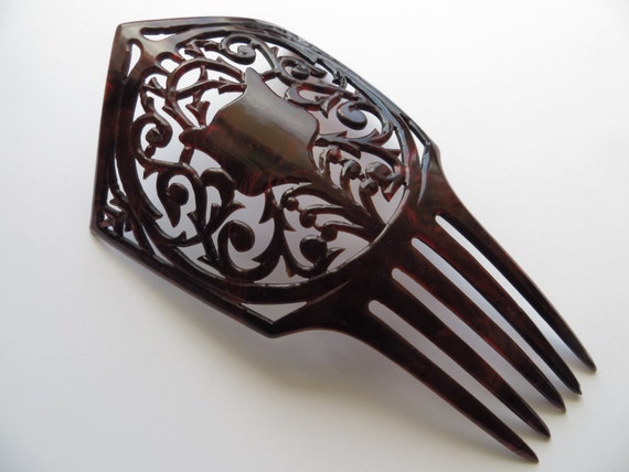 Vintage Faux Tortoise Shell Comb or  display picture 2