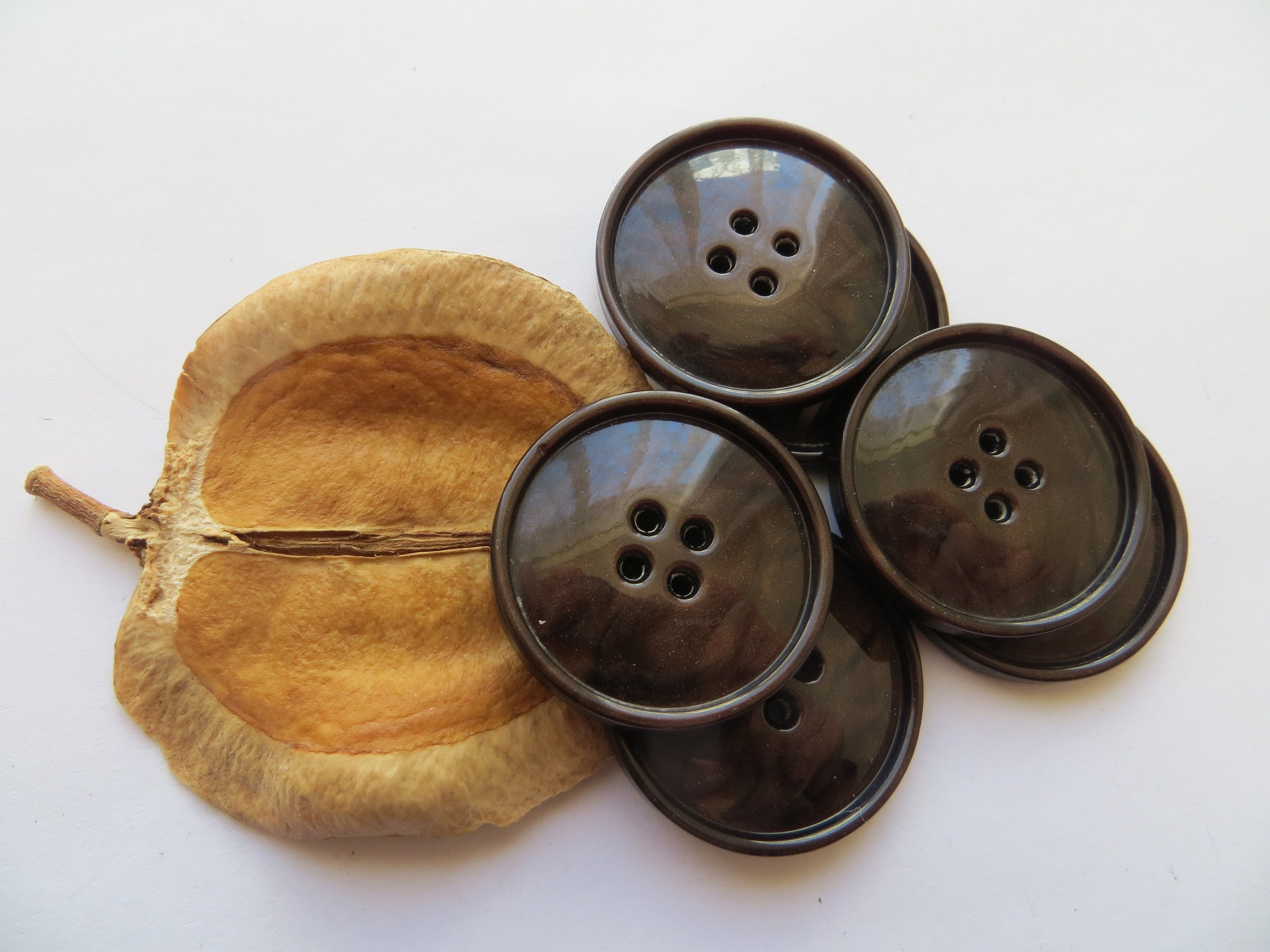  VILLCASE 10pcs Wooden Coat Buttons Flatback Buttons