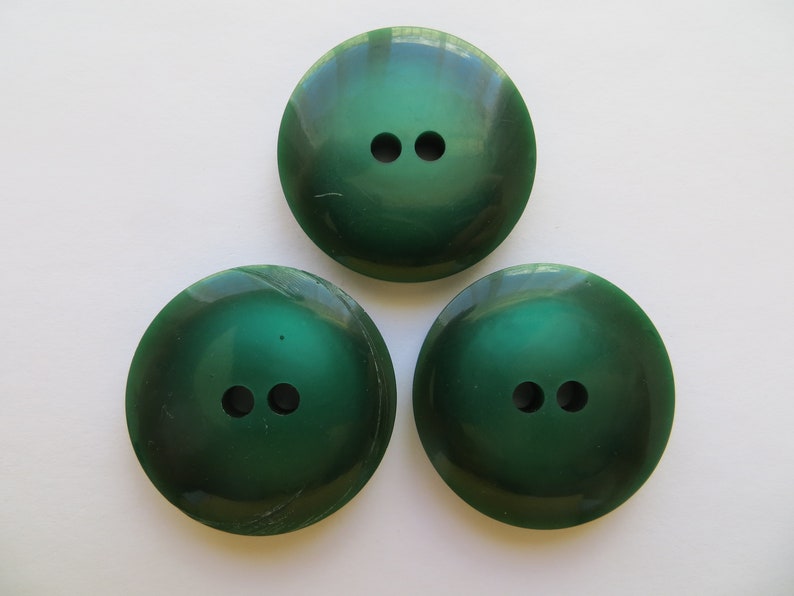 1950s Vintage Big /'Owl Eyes/' Mottled Dark Green Coat Jacket Cape Dress Buttons-35mm
