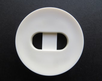 White Oval Plastic Buckle Scarf Slide 2 display picture 3