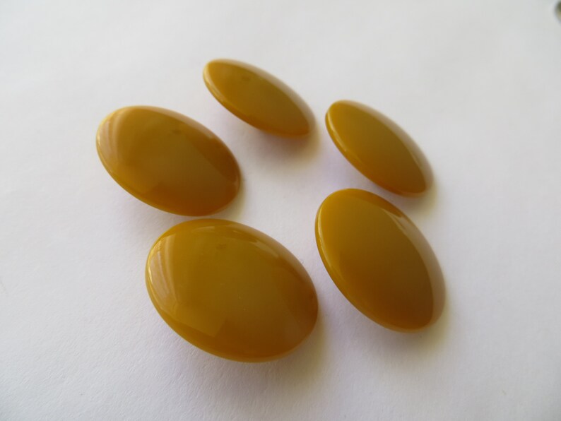 1960s Vintage Med MOD Domed Glossy Mustard Yellow Coat Jacket Dress Buttons-23mm