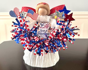 250th Limited Edition USA Angel: Handmade Corn Husk Collectable Doll