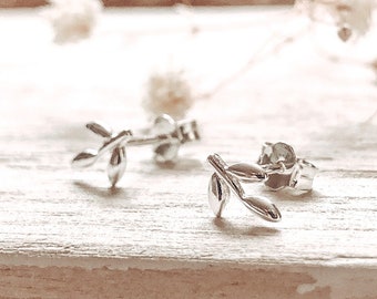 Sterling Silver Tiny Leaf Studs | Gifts For Her | Botanical Jewellery | Leaf Earrings | Stud Earrings | Leaf Jewellery | Boho Style | Nature