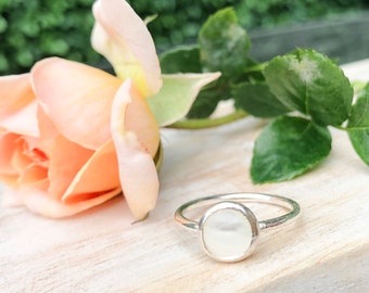 Sterling Silver Mother of Pearl Ring | Pearl Ring | Semi Precious | Bridesmaid Gifts | Mother of Pearl | Gifts For Her | Bridal Jewellery