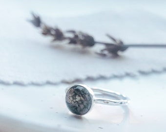 Sterling Silver Green Moss Agate Ring | Gemstone Ring | Semi Precious | Gemstone Jewellery | Healing Crystals | Gifts For Her | Healing Ring