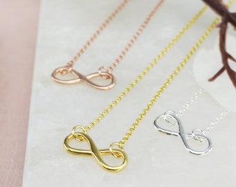 Infinity Necklace - Sterling Silver, Rose Gold or Gold | Gifts For Her | Infinity Jewellery | Forever Love | Wedding Gift | Bridesmaid Gifts