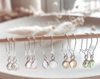 Sterling Silver Gem Sweetie Drop Earrings | Semi Precious | Gemstone Jewellery | Healing Crystals | Bohemian Jewellery | Boho Earrings