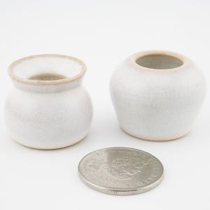 Set of 2 Handmade Mini Glazed Ceramic Vases/Pots