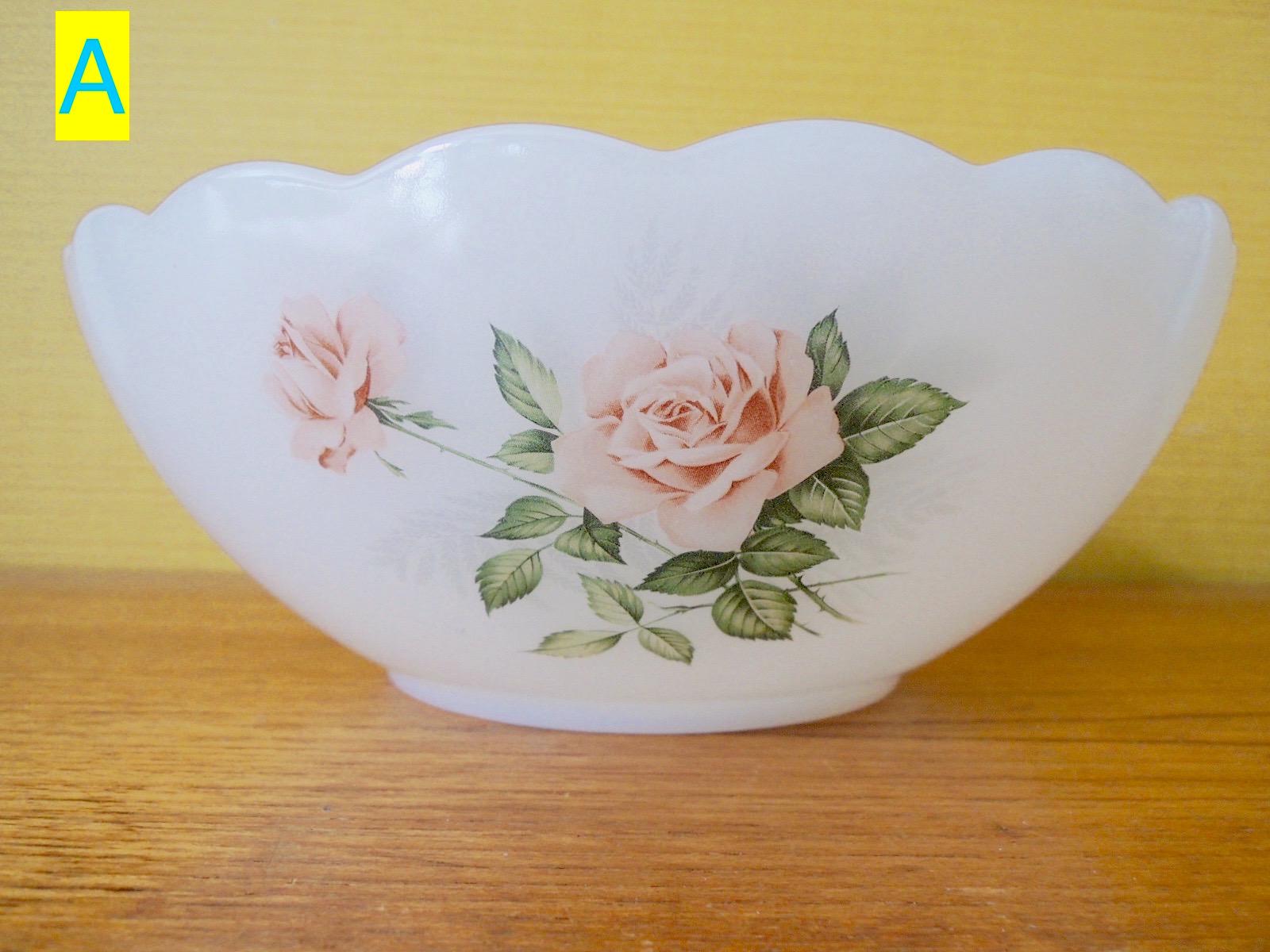 Grand Plat Rond Vintage Arcopal - Décor Roses - 29 Cm