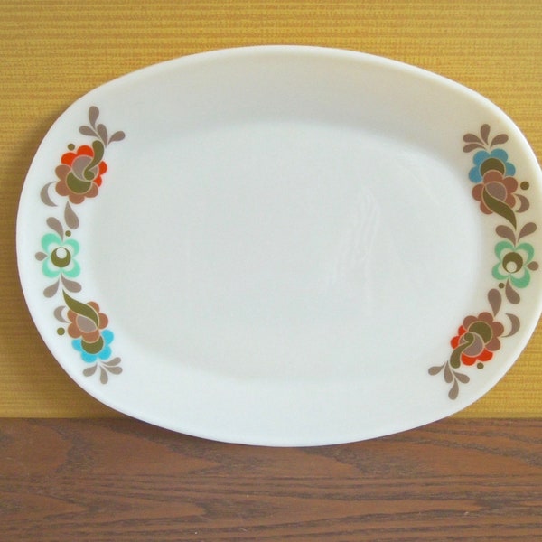 60s Vintage Jaj Pyrex Carnaby Pattern Sandwich Plate / Rectangular /