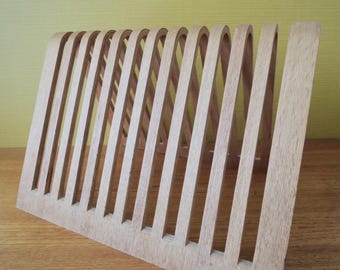 Porte-revues en bois Habitat vintage / étagère de rangement pour disques / meubles élégants