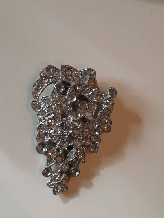 Vintage dress clip from 1930's, sparkly clip, wed… - image 8