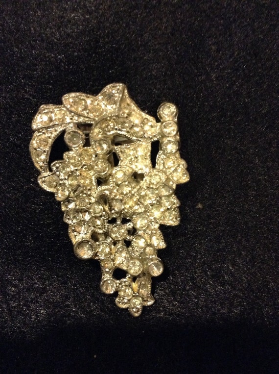 Vintage dress clip from 1930's, sparkly clip, wed… - image 4