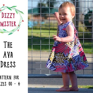 Girls dress sewing pattern, toddler PDF digital download, baby clothes pattern