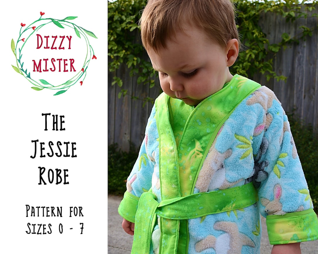 Children's Dressing Gown Sewing Pattern Kids Robe PDF Etsy
