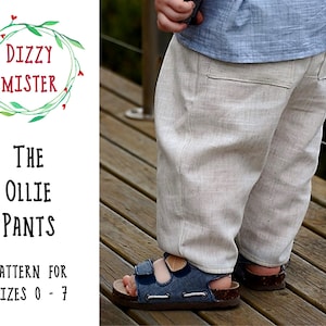 Children&#39;s pants sewing pattern, kids trousers PDF pattern, boys pants digital download, toddler pants sewing pattern